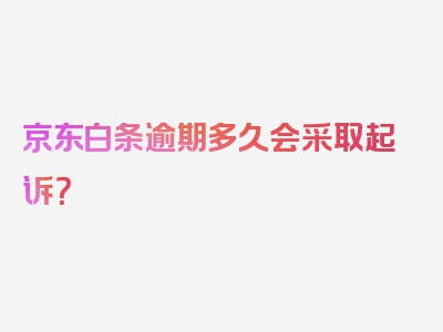 京东白条逾期多久会采取起诉？