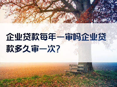 企业贷款每年一审吗企业贷款多久审一次？