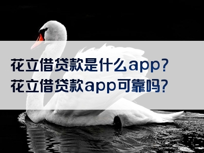 花立借贷款是什么app？花立借贷款app可靠吗？