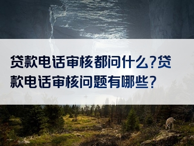 贷款电话审核都问什么？贷款电话审核问题有哪些？